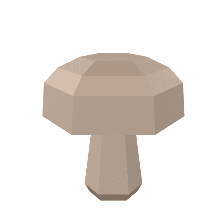 Mushroom, Fungi, Brown 3D model. Free for use. - Image 1