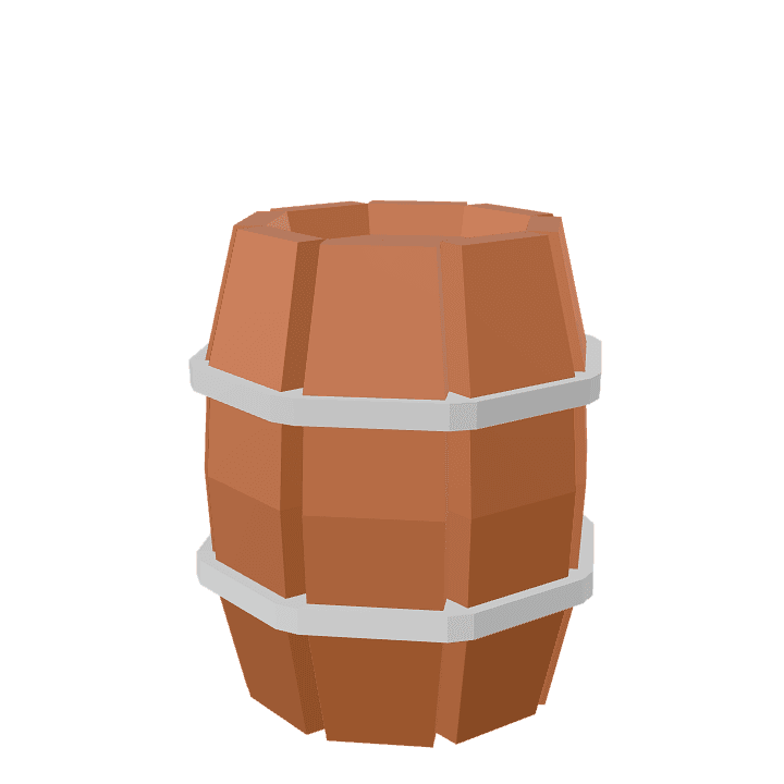 Barrel, Wood, Container 3D model. Free for use. - Image 1