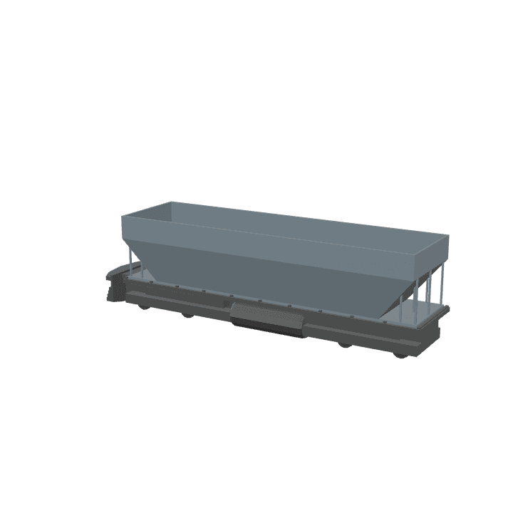 Cargo-train, Open-container, Train 3D model. Free for use. - Image 1