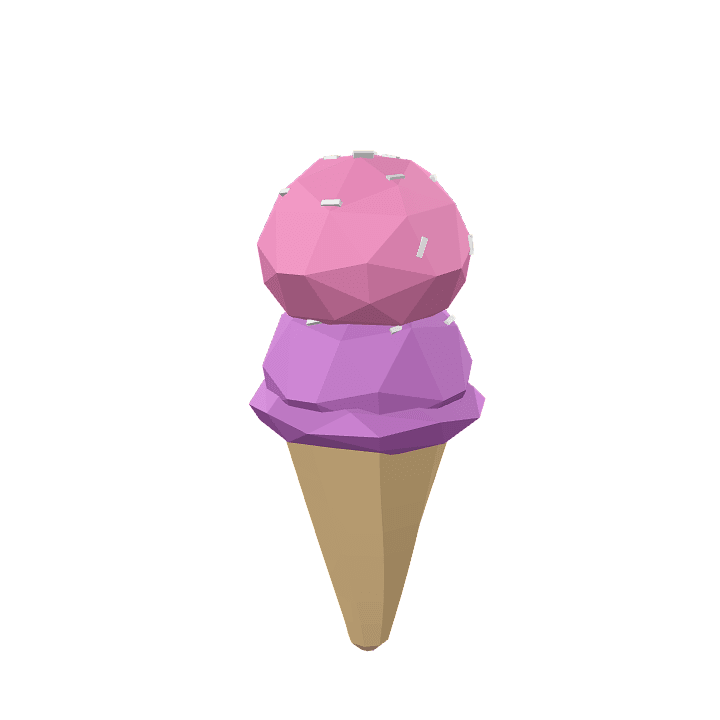 Ice-cream, Dessert, Sweet 3D model. Free for use. - Image 1