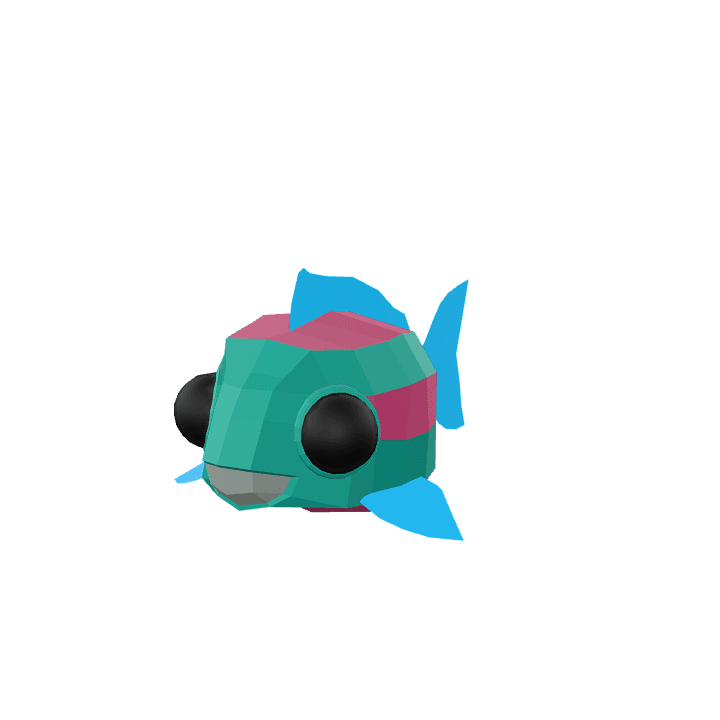 Parrot-fish, Fish, Colorful 3D model. Free for use. - Image 1
