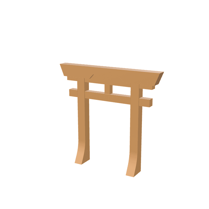 Torii-gate, Gate, Red 3D model. Free for use. - Image 1