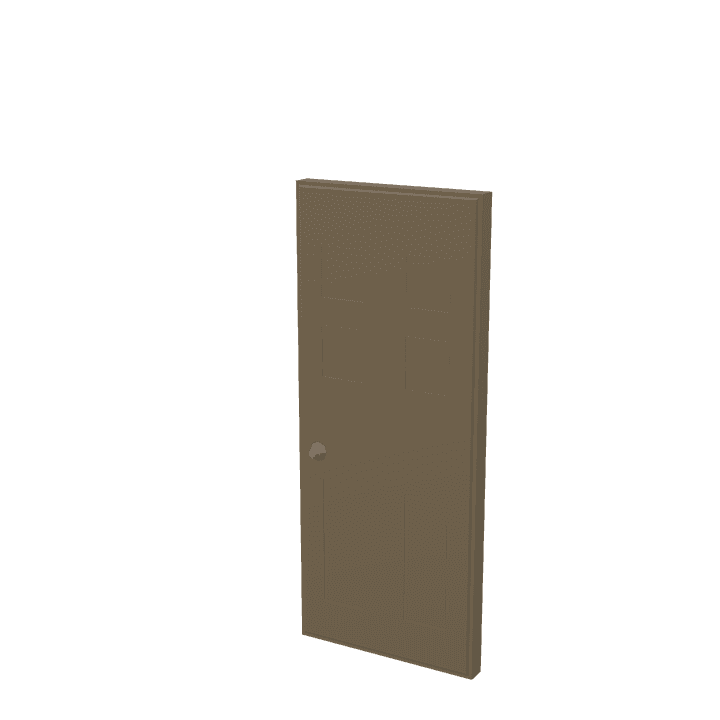Door, Wood, Brown 3D model. Free for use. - Image 1