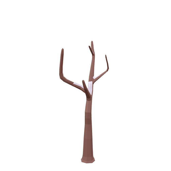 Common-tree, Dead, Snow 3D model. Free for use. - Image 1