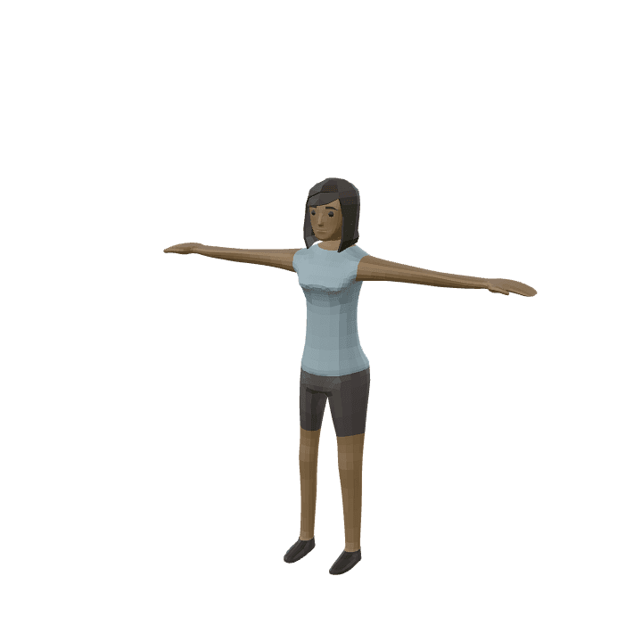 Female-character, Woman, Stylized 3D model. Free for use. - Image 1