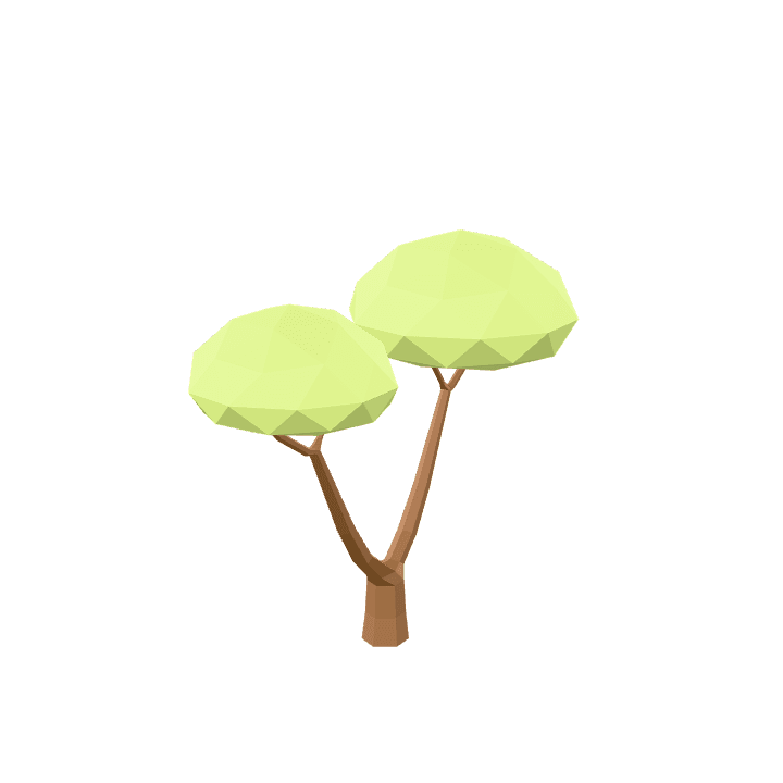 Tree, Green, Brown 3D model. Free for use. - Image 1