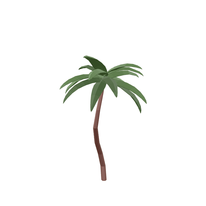 Palm-tree, Tree, Green 3D model. Free for use. - Image 1