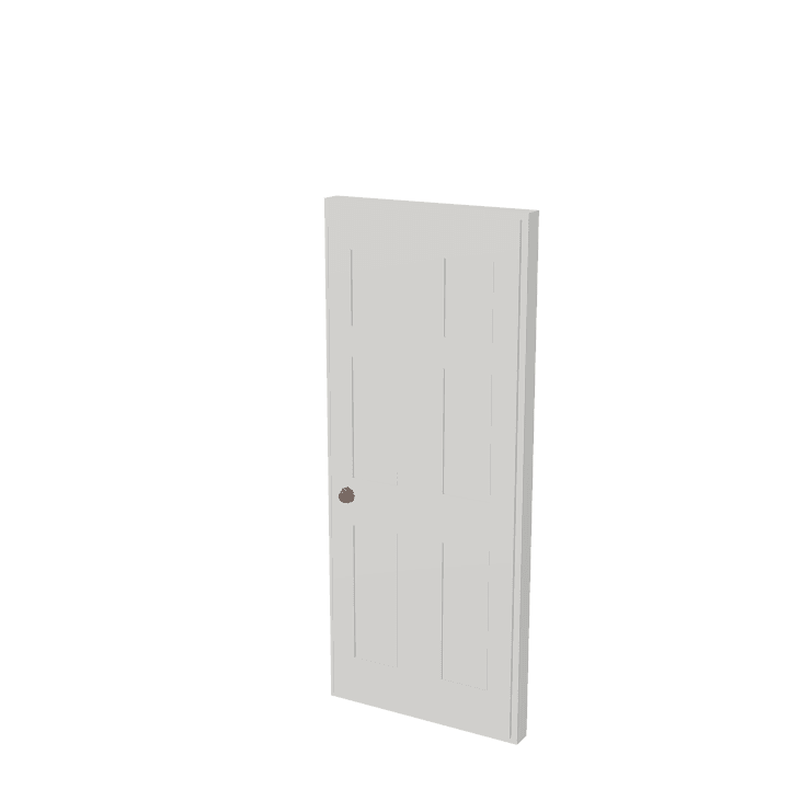 Door, Wood, Brown 3D model. Free for use. - Image 1