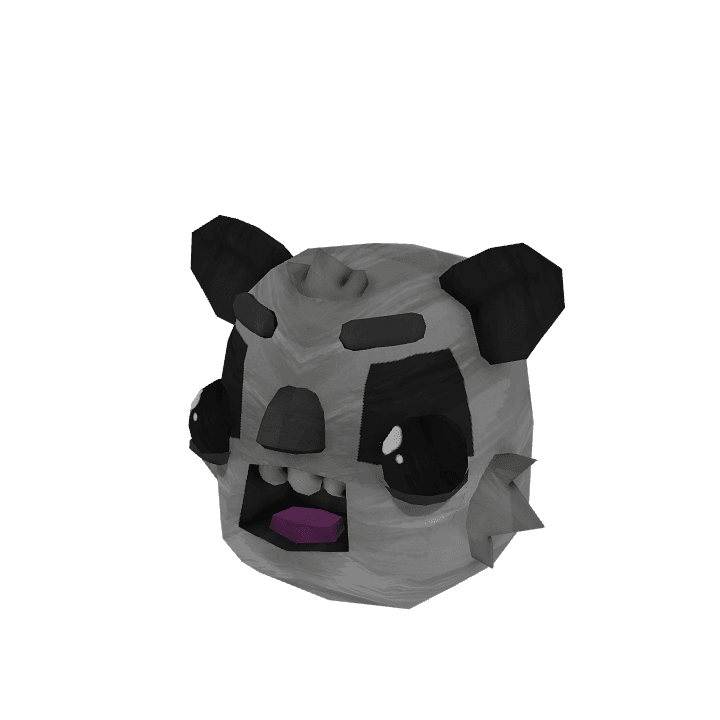 Panda, Animal, Black 3D model. Free for use. - Image 1