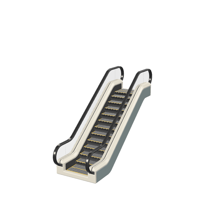 Escalator, Moving stairs, Public transport 3D model. Free for use. - Image 1