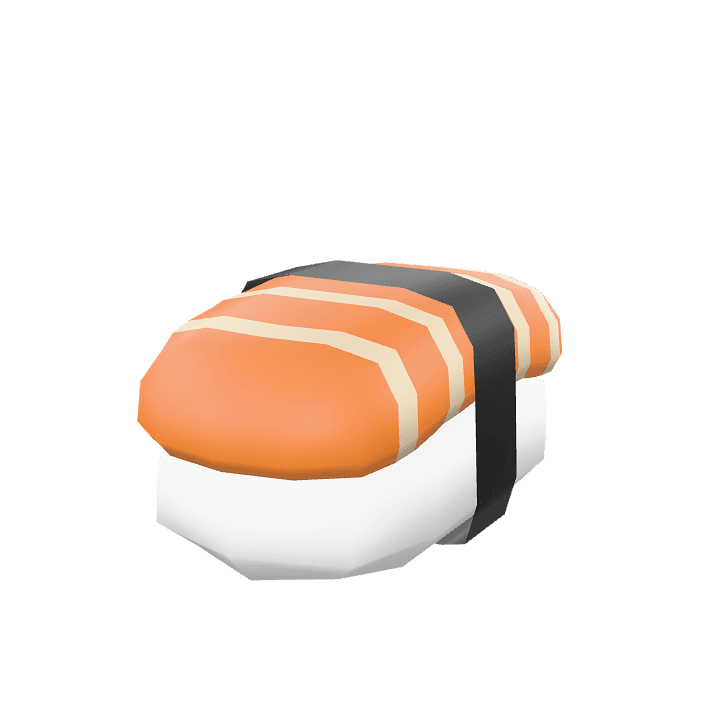 Salmon-nigiri, Sushi, Food 3D model. Free for use. - Image 1