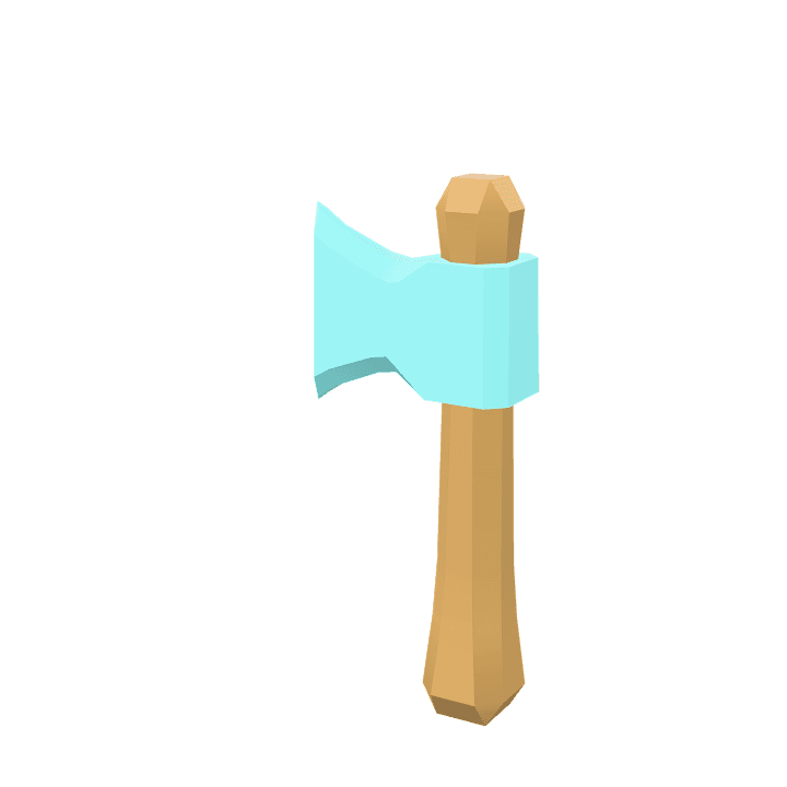 Axe, Diamond, Weapon 3D model. Free for use. - Image 1