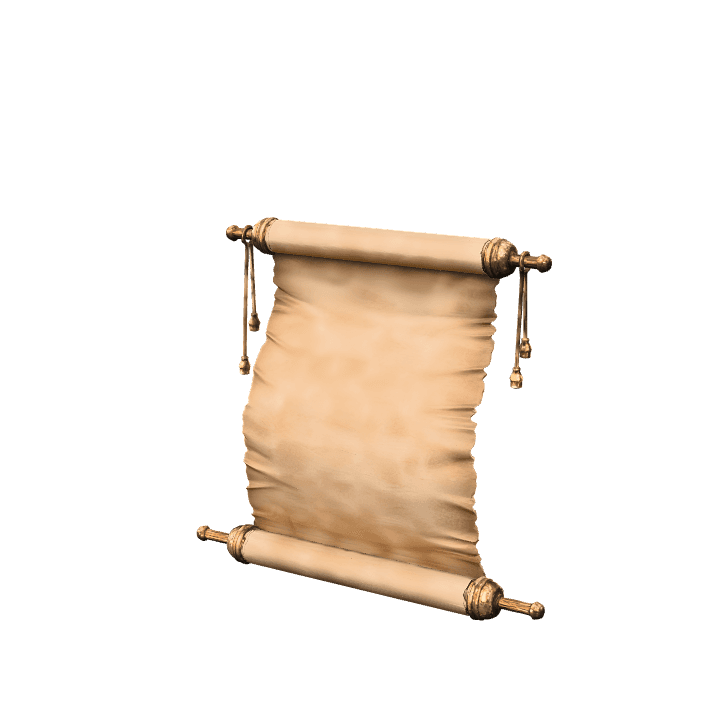 Scroll, Ancient scroll, Parchment 3D model. Free for use. - Image 1