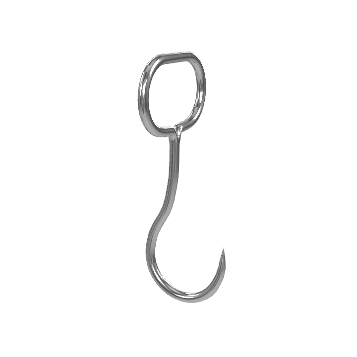 Meat-hook, Hook, Metal 3D model. Free for use.