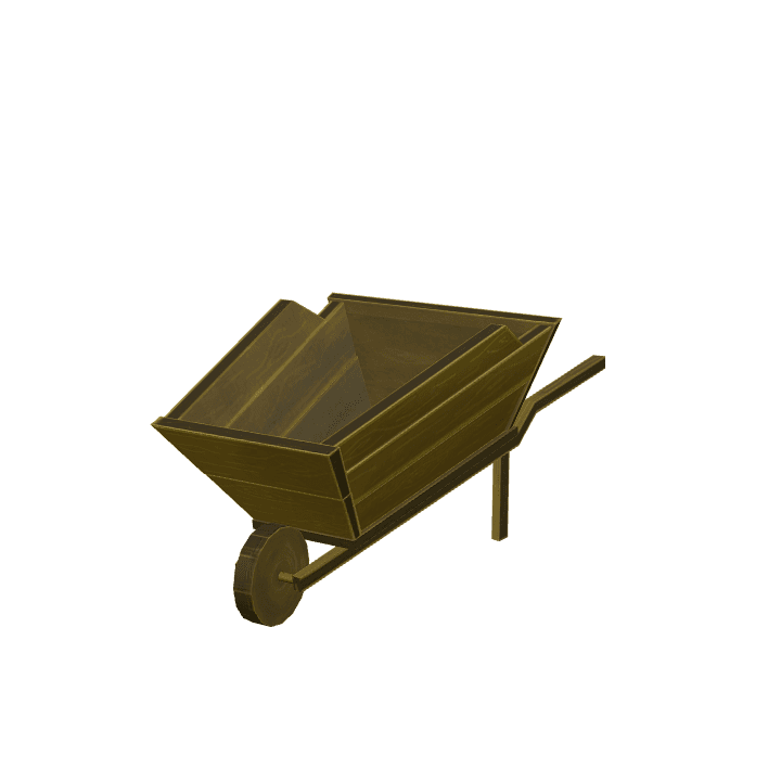Wheelbarrow, Barrow, Cradle 3D model. Free for use. - Image 1