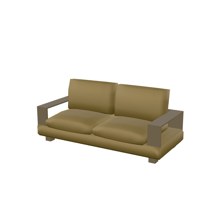 Medium-couch, Couch, Sofa 3D model. Free for use. - Image 1