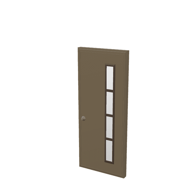 Door, Wood, Brown 3D model. Free for use. - Image 1