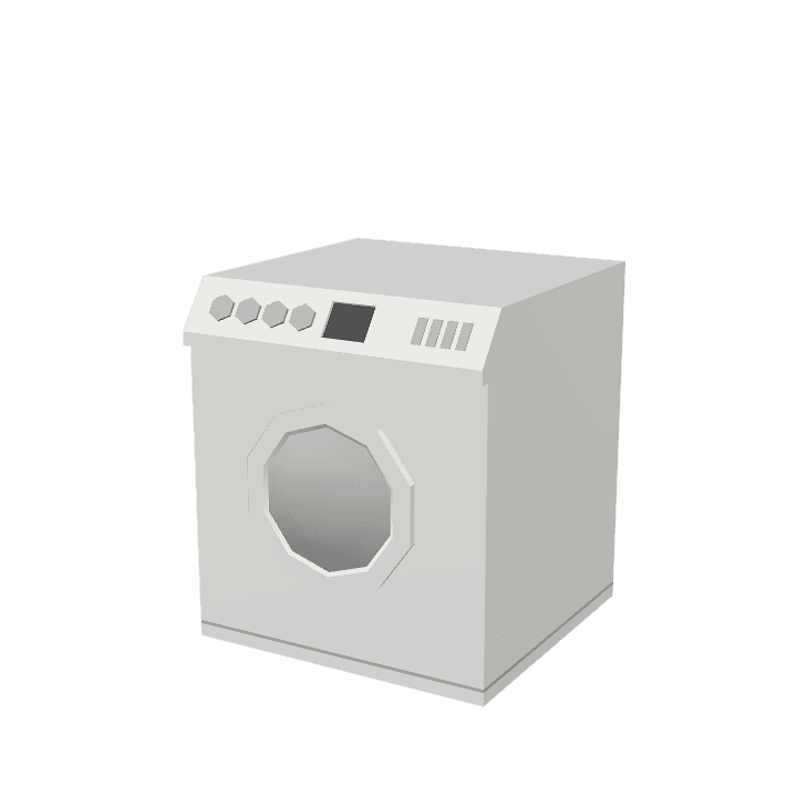 Washing-machine, Appliance, Laundry 3D model. Free for use. - Image 1