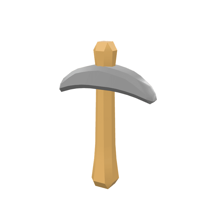 Pickaxe, Stone, Tool 3D model. Free for use. - Image 1