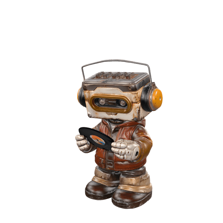 Robot character, Retro sci fi, Retro robot 3D model. Free for use.