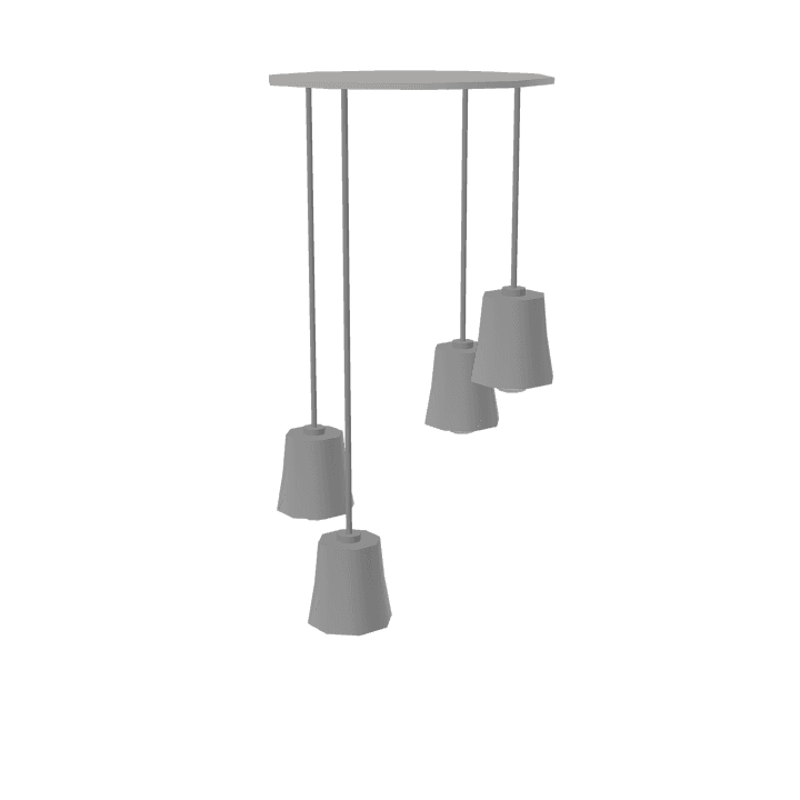 Ceiling-light, Light, White 3D model. Free for use. - Image 1