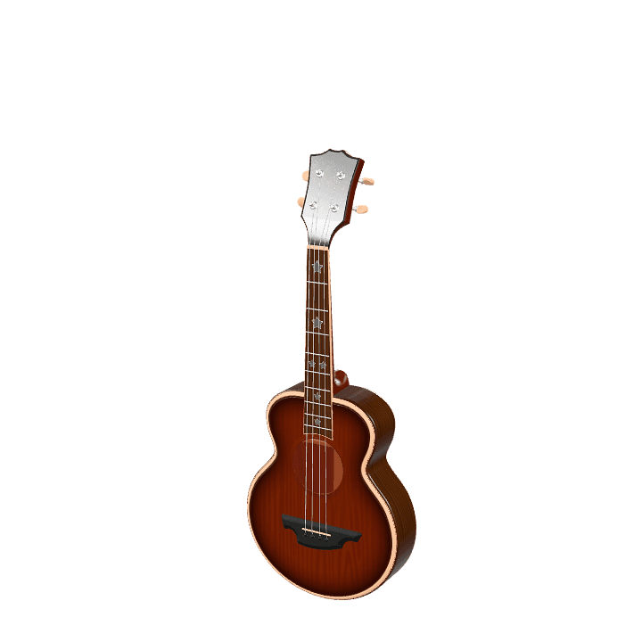 Four string guitar, Bass guitar, Electric bass 3D model. Free for use. - Image 1
