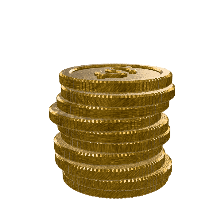 Coins, Money, Currency 3D model. Free for use. - Image 1