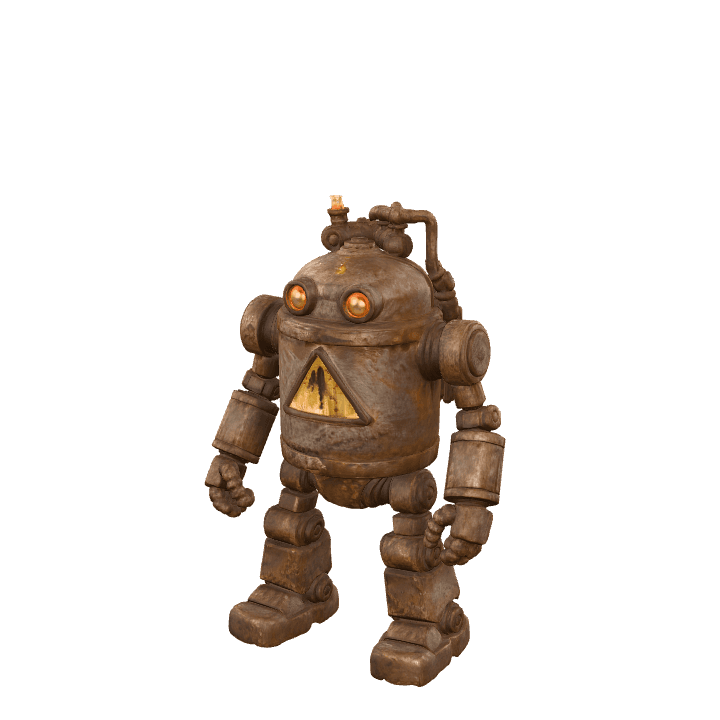 Glb, Robot, Rusty robot 3D model. Free for use. - Image 1