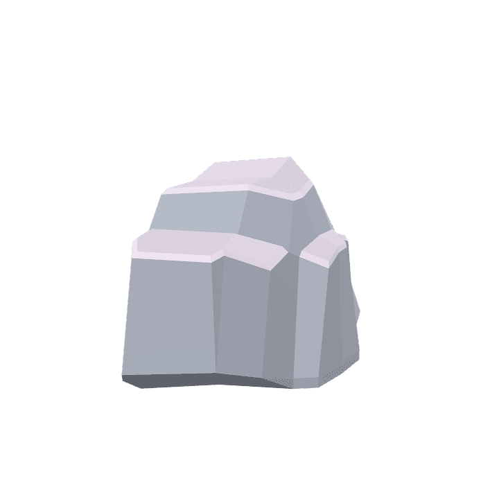Snowy-rock, Rock, Stone 3D model. Free for use. - Image 1