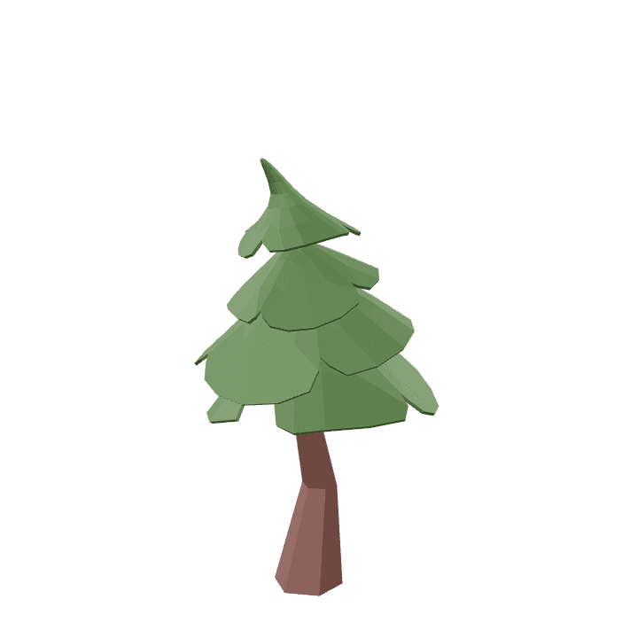 Pine-tree, Tree, Green 3D model. Free for use. - Image 1