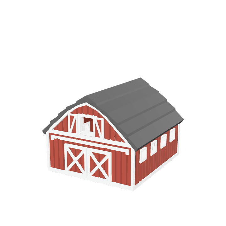 Barn, Farm, Building 3D model. Free for use. - Image 1