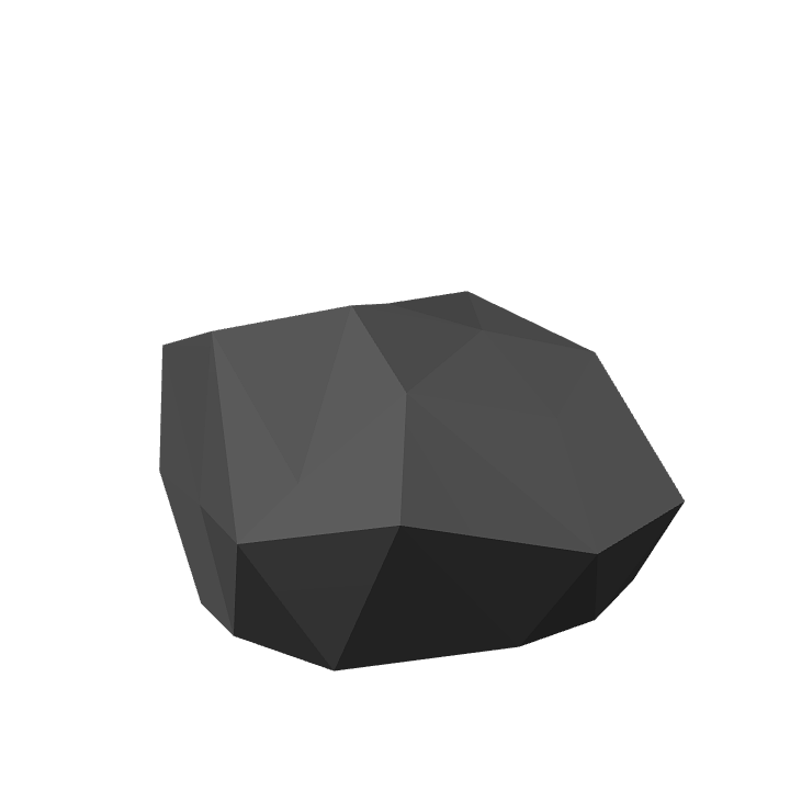 Rock, Boulder, Low poly 3D model. Free for use. - Image 1
