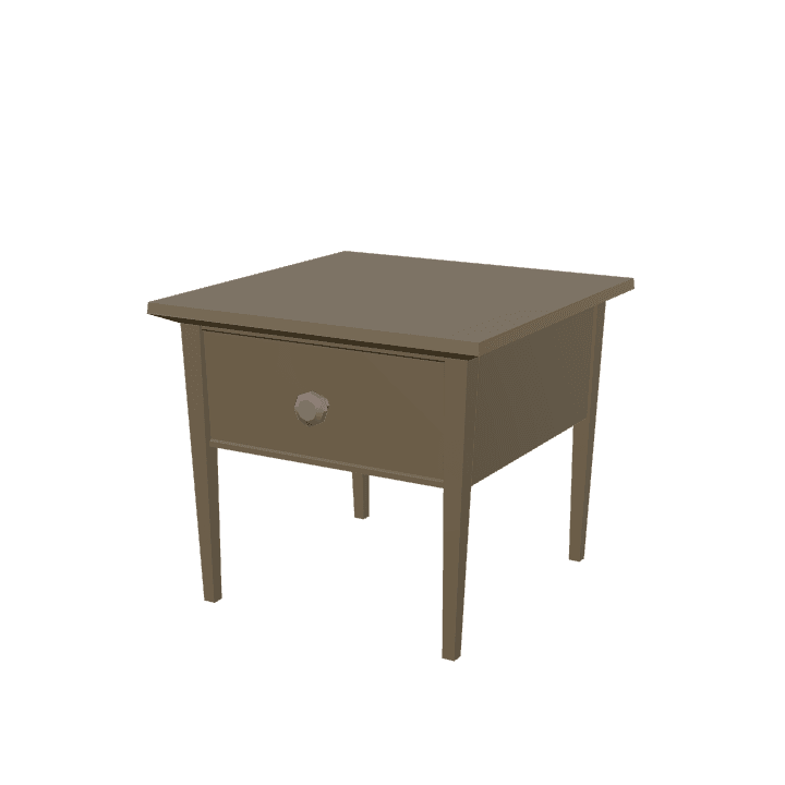 Nightstand, Bedside-table, Wood 3D model. Free for use. - Image 1