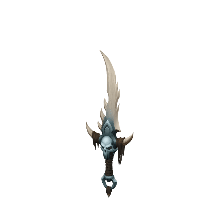 Dagger, Bone sword, Skull 3D model. Free for use.