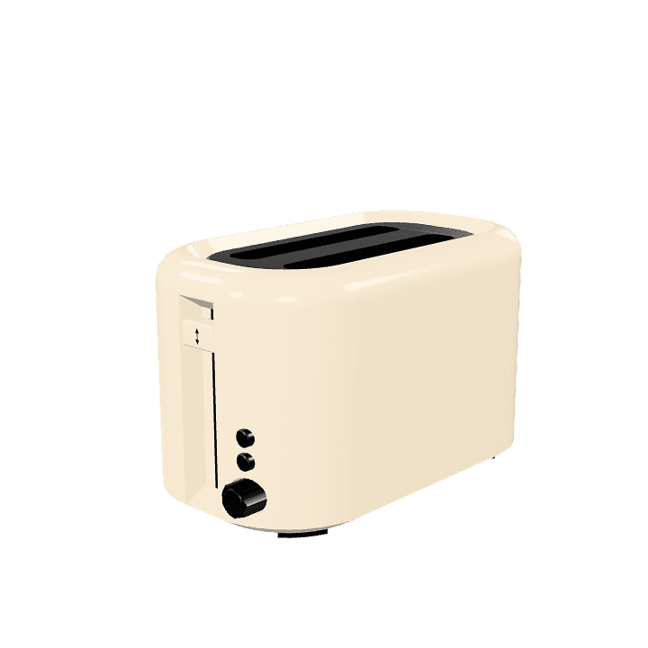 Kitchen, Toaster, Food 3D model. Free for use. - Image 1
