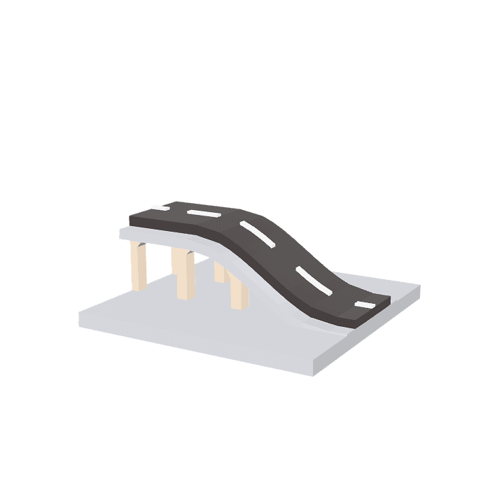 Street, Bridge-ramp, Road 3D model. Free for use. - Image 1