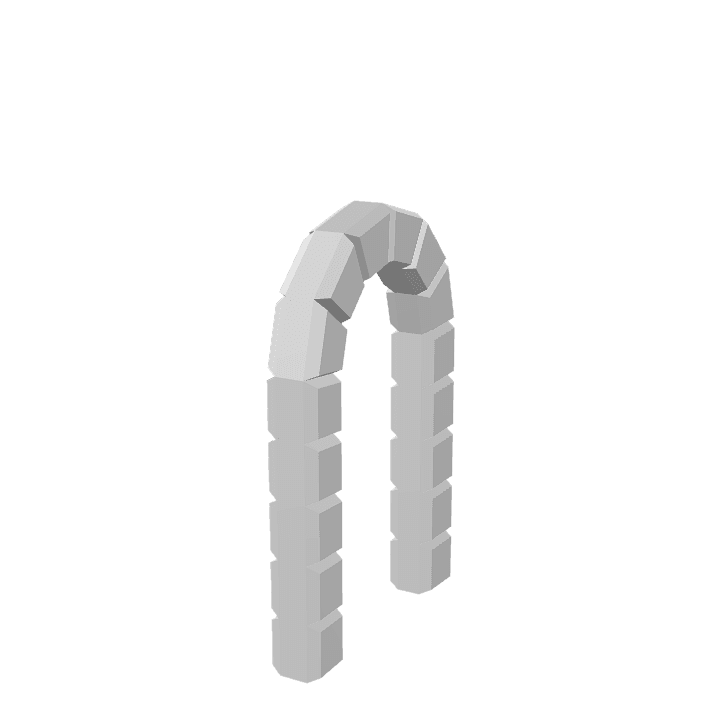 Entrance, Archway, Building 3D model. Free for use. - Image 1