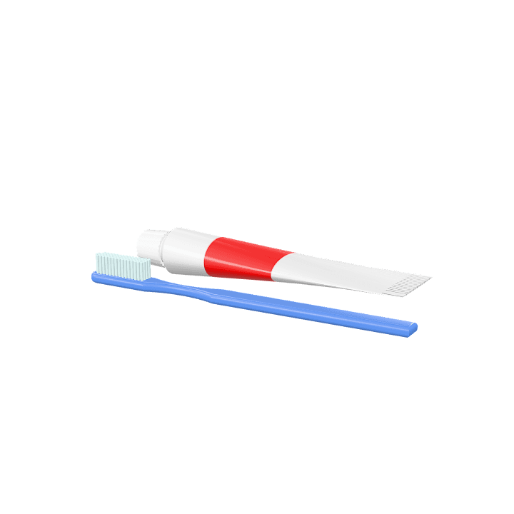 Toothpaste, Toothbrush, Hygiene 3D model. Free for use. - Image 1