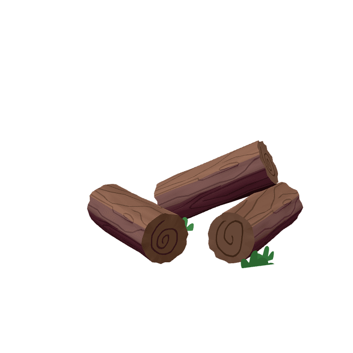Wooden logs, Logs, Wood 3D model. Free for use. - Image 1