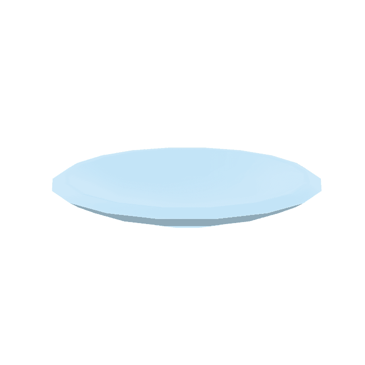 Plate, Dish, White 3D model. Free for use. - Image 1