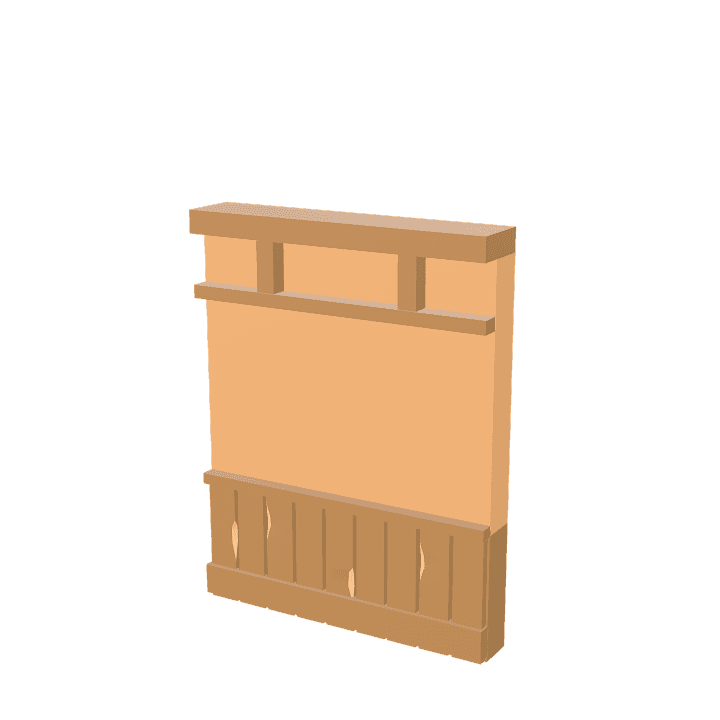 Normal-wall, Wall, White 3D model. Free for use. - Image 1