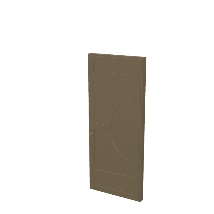 Door, Wood, Brown 3D model. Free for use. - Image 1