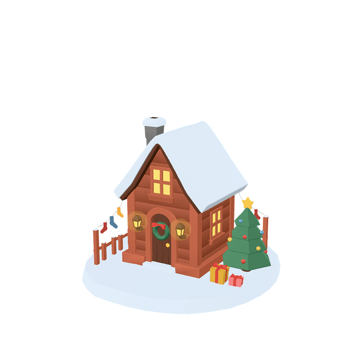 Christmas, Winter, Snow 3D model. Free for use. - Image 1