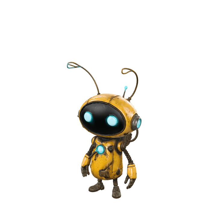 Glb, Robot, Cute robot 3D model. Free for use. - Image 1