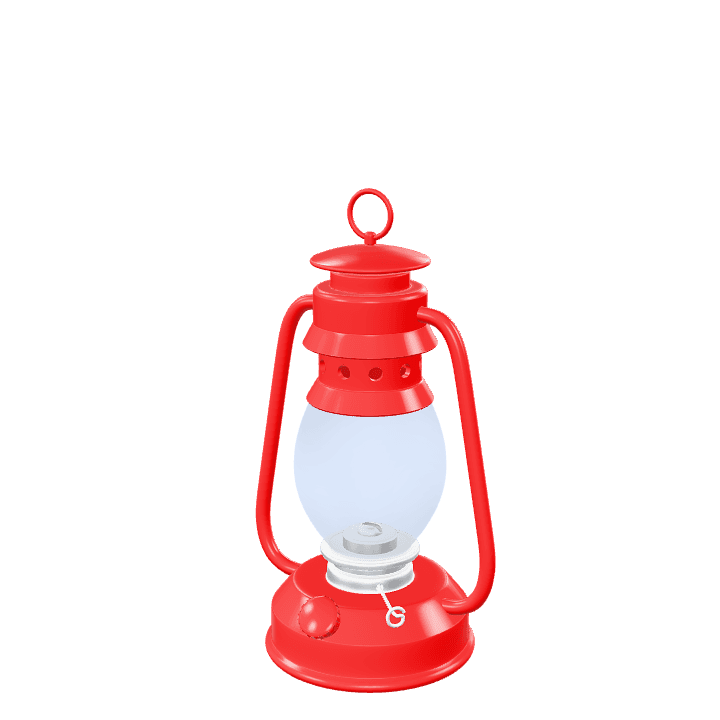 Kerosene lamp, Replacement lamp, Flame 3D model. Free for use. - Image 1