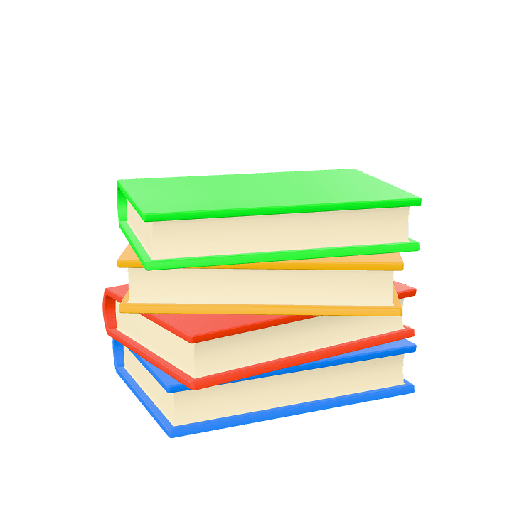 Books, Library, Knowledge 3D model. Free for use. - Image 1