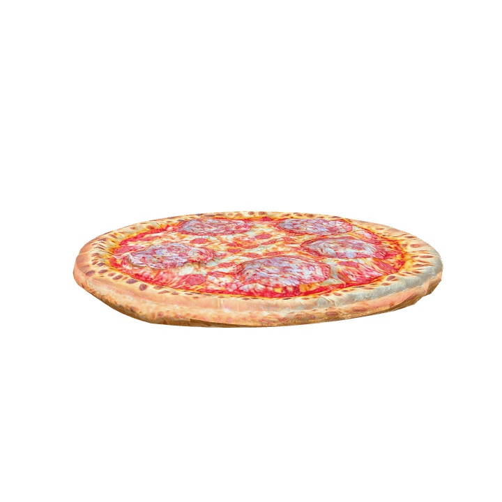 Pizza, Salami, Food 3D model. Free for use. - Image 1