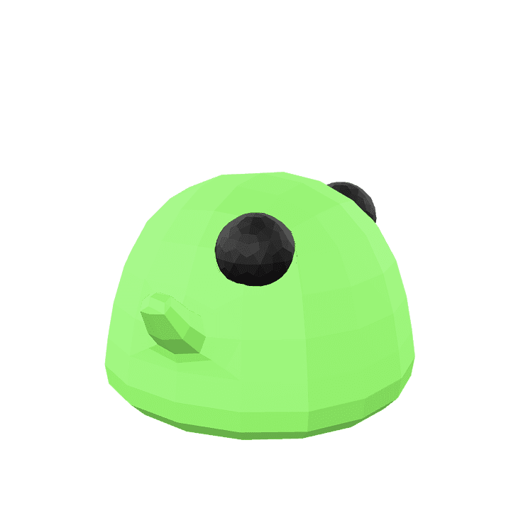 Slime, Monster, Green 3D model. Free for use. - Image 1