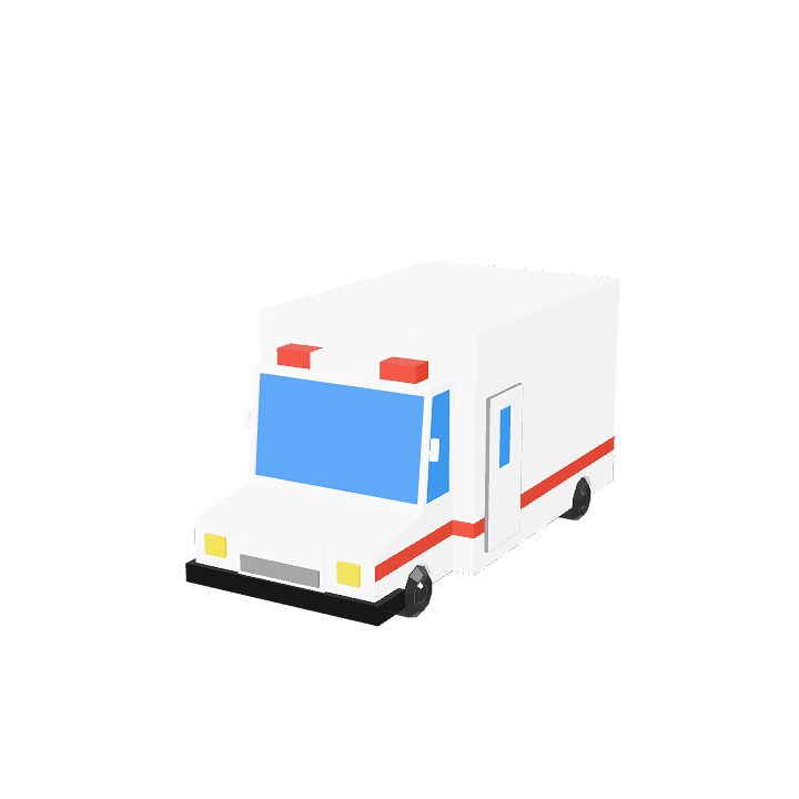 Ambulance, Vehicle, Emergency 3D model. Free for use. - Image 1