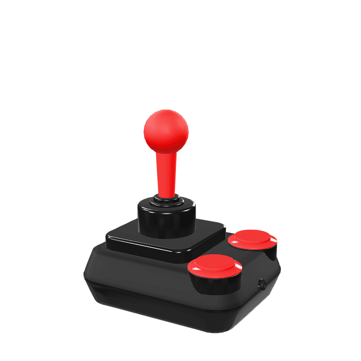 Retro, Arcade, Joystick 3D model. Free for use. - Image 1